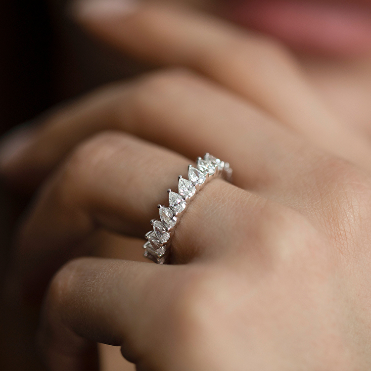 3,20 Karat Damla Tamtur Pırlanta Yüzük