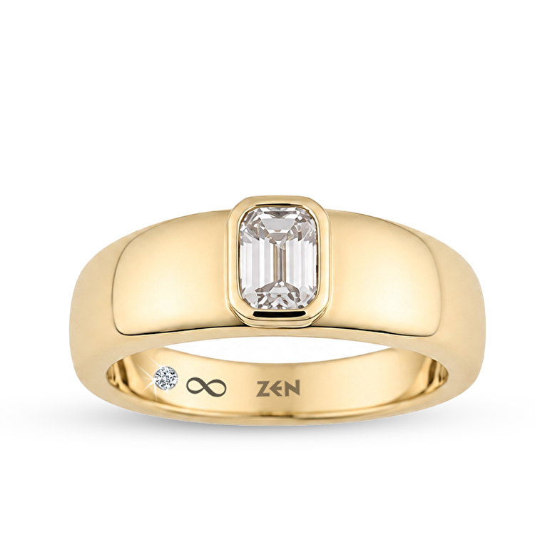 0,50 Karat Chunky Octagon Tektaş Pırlanta Yüzük