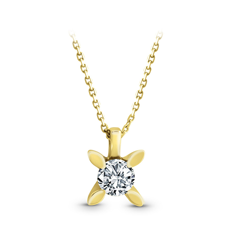 0,08 Karat Tektaş Pırlanta Kolye