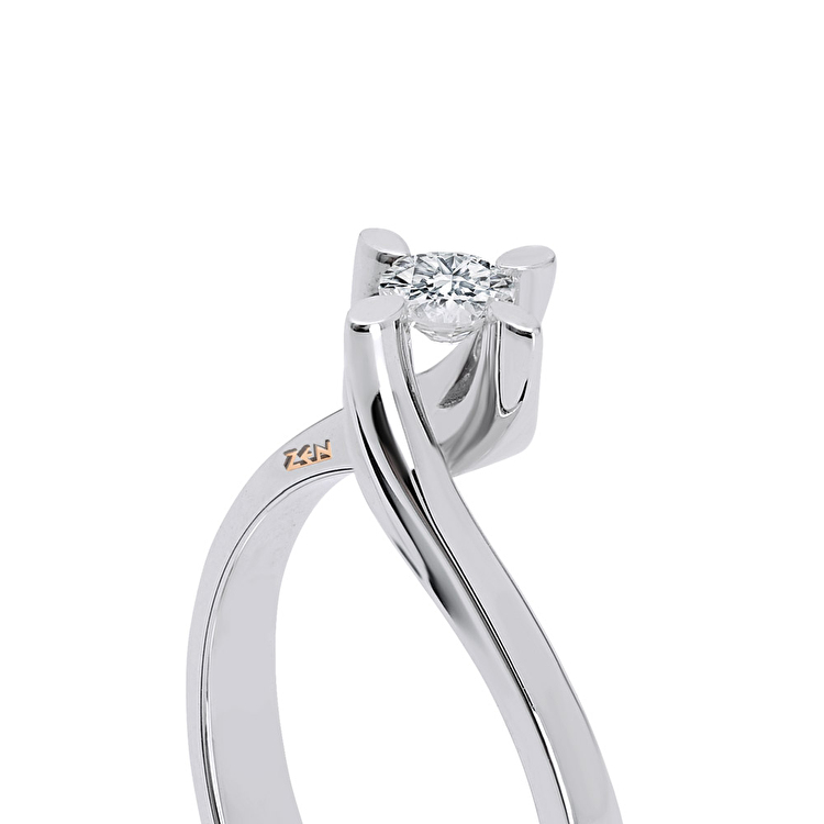 0,20 Karat Sarmaşık Tektaş Pırlanta Yüzük