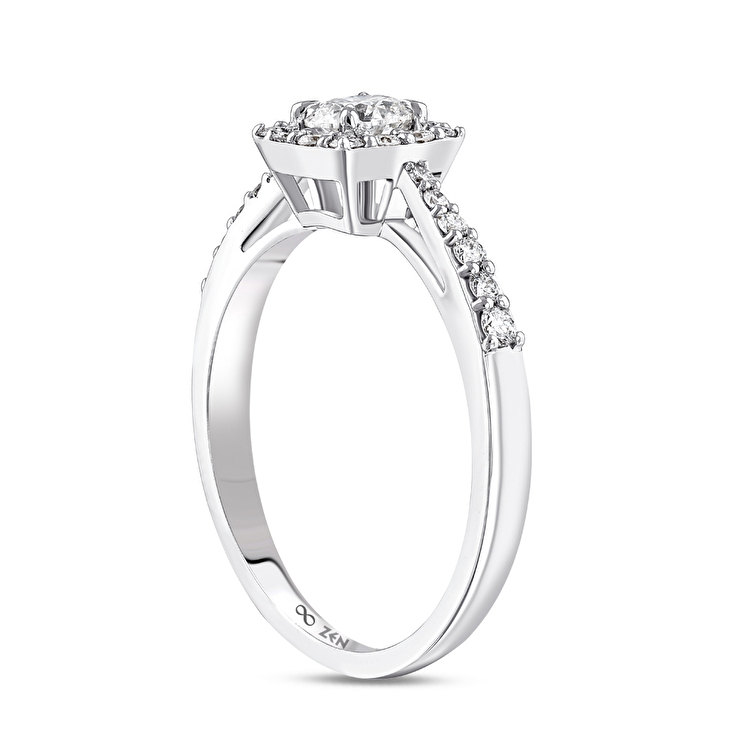 0,53 Karat Tasarım Tektaş Pırlanta Yüzük