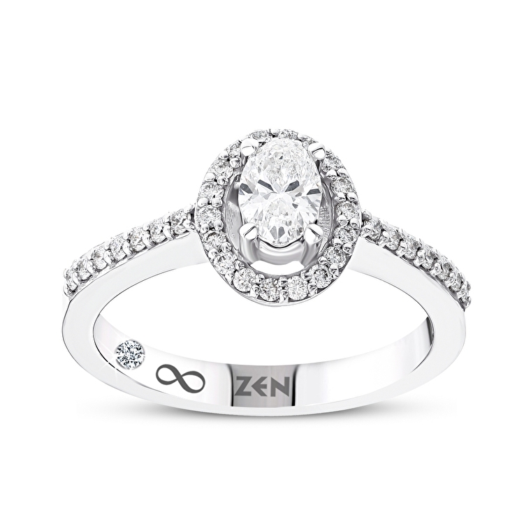 0,60 Karat Oval Tektaş Pırlanta Yüzük