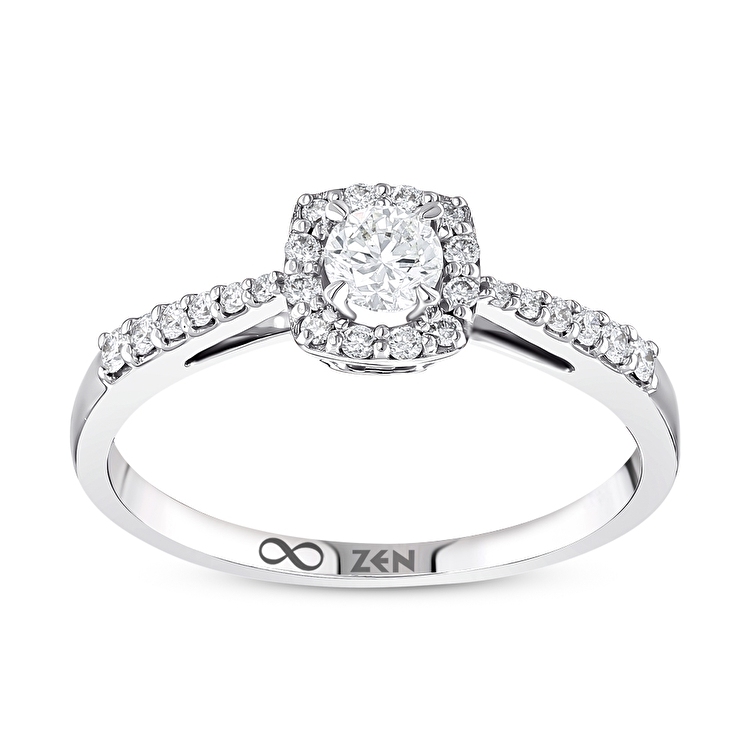 0,37 Karat Tasarım Tektaş Pırlanta Yüzük