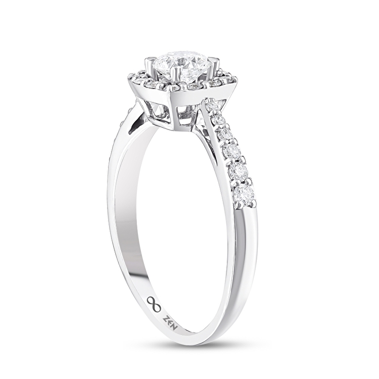 0,68 Karat Tasarım Tektaş Pırlanta Yüzük