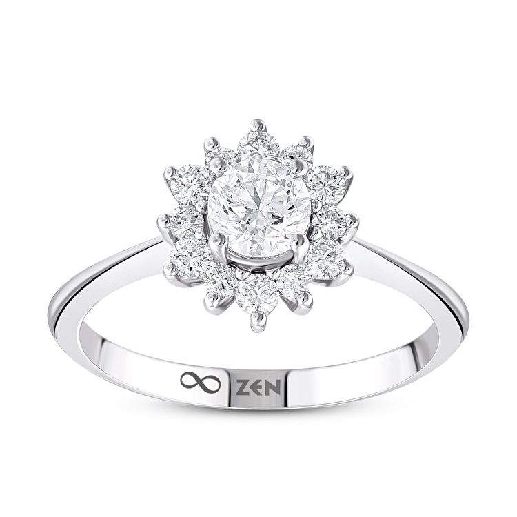 0,83 Karat Tasarım Tektaş Pırlanta Yüzük