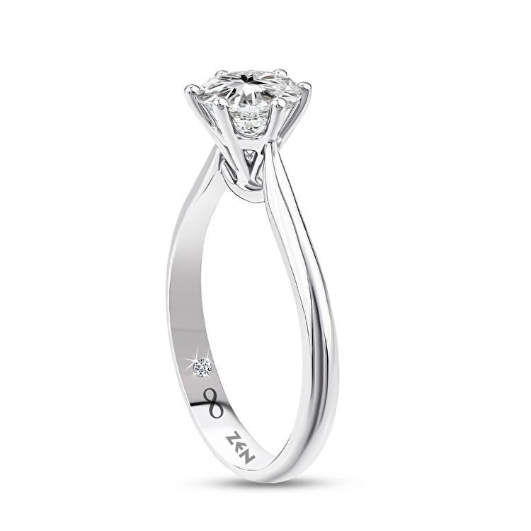 1,00 Karat HRD Sertifikalı Tiara Tektaş Pırlanta Yüzük