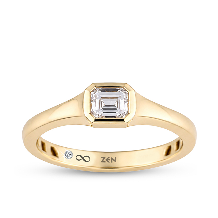 0,50 Karat Octagon Tektaş Pırlanta Yüzük