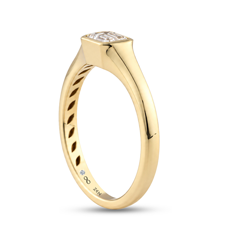 0,50 Karat Octagon Tektaş Pırlanta Yüzük