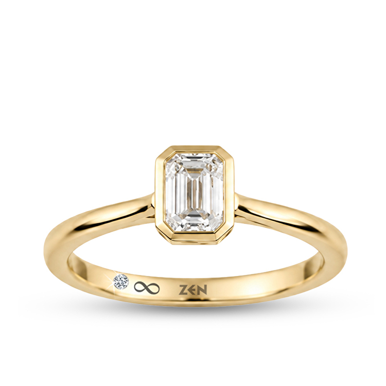 0,50 Karat Octagon Tektaş Pırlanta Yüzük