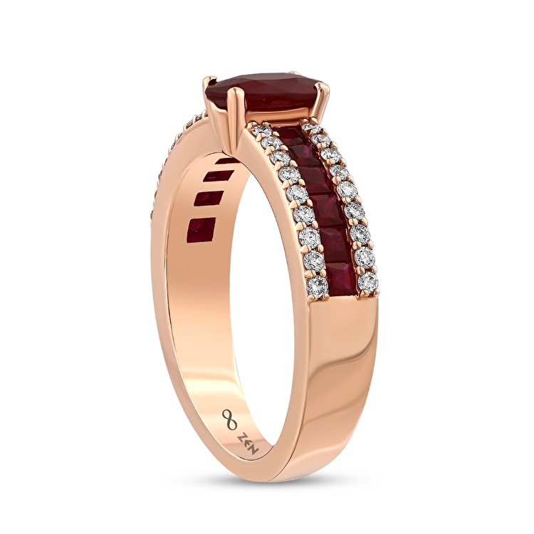 1,70 Karat Pırlanta Yakut Yüzük