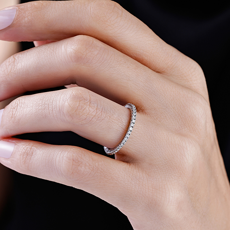 0,25 Karat Yarımtur Pırlanta Yüzük