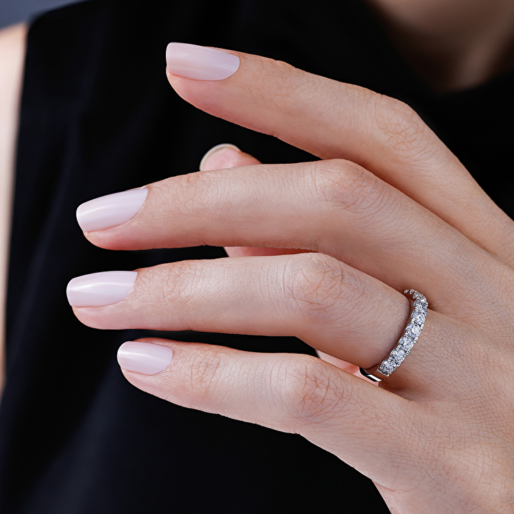 1,00 Karat Yarımtur Pırlanta Yüzük