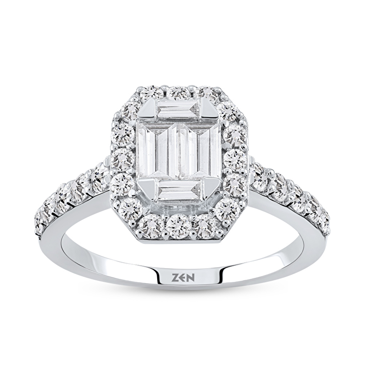 0,89 Karat Baget Pırlanta Yüzük