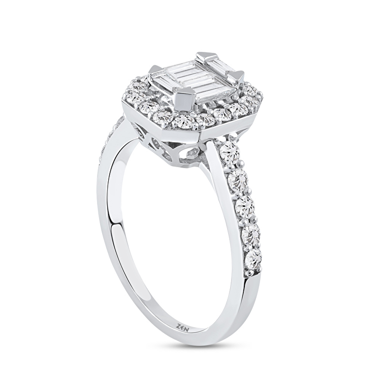 0,89 Karat Baget Pırlanta Yüzük