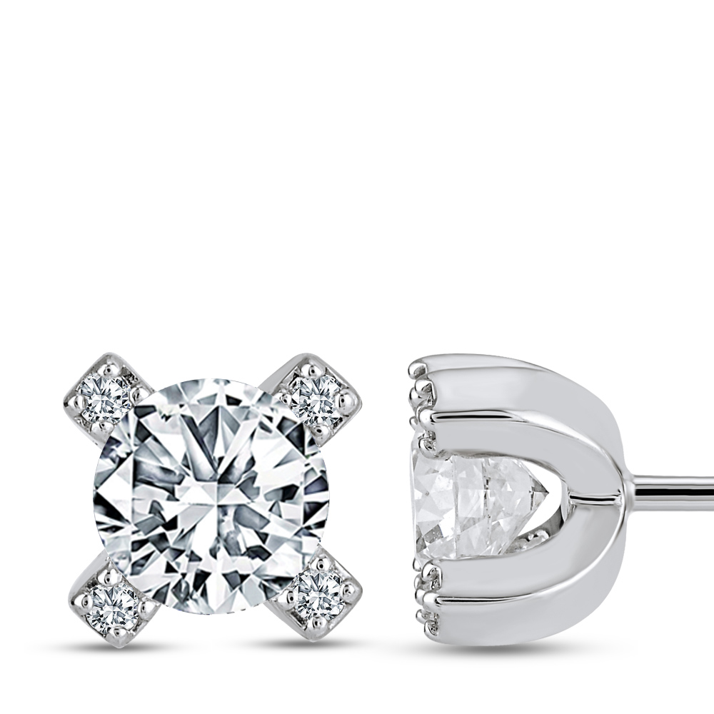 0,64 Karat Forevermark Cornerstones Tektaş Pırlanta Küpe