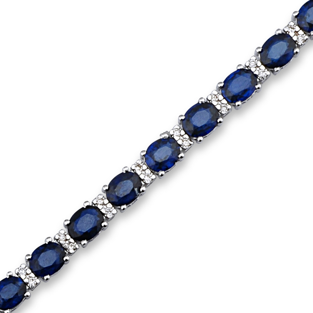 8,82 Karat Pırlanta Safir Bileklik