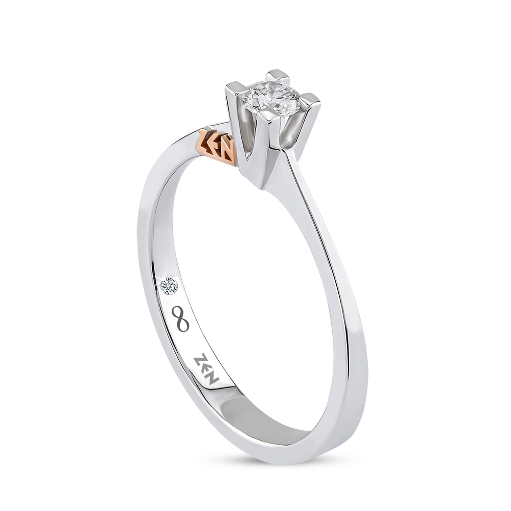 0,14 Karat Valentine Forevermark Tektaş Pırlanta Yüzük
