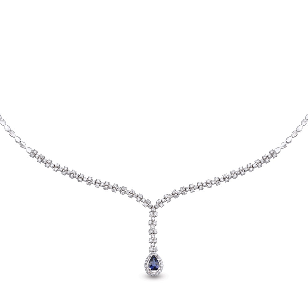 1,87 Karat Pırlanta Safir Gerdanlık