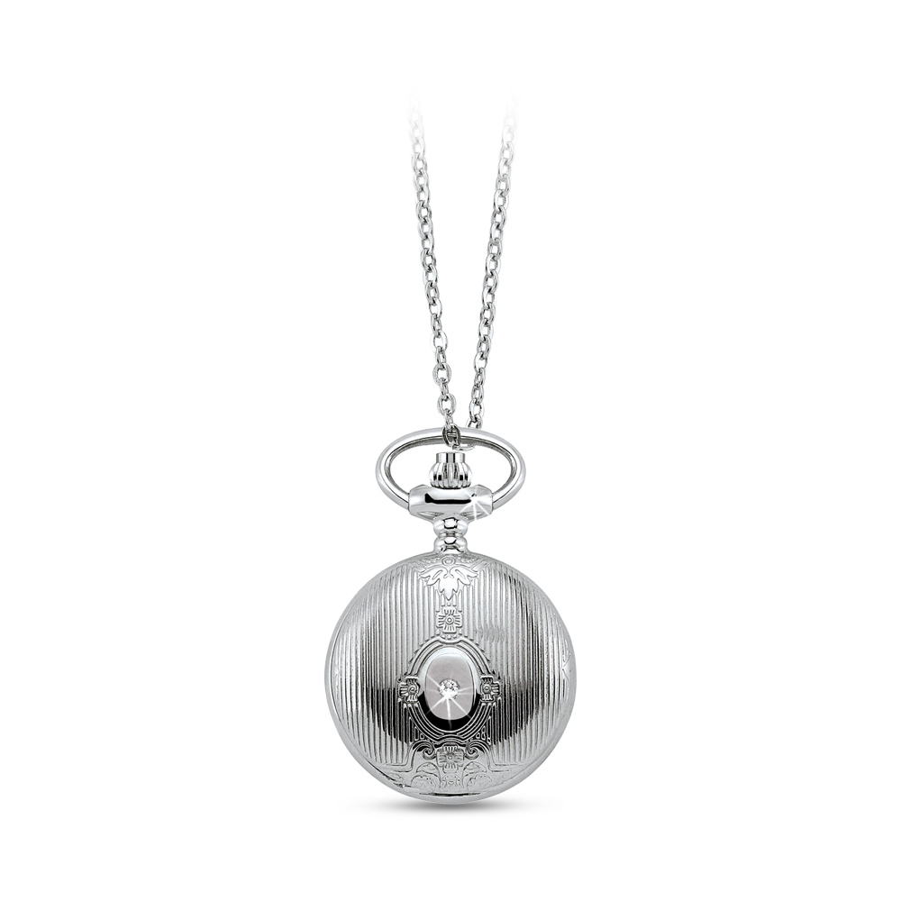 0,02 Karat Pırlantalı Saat Kolye