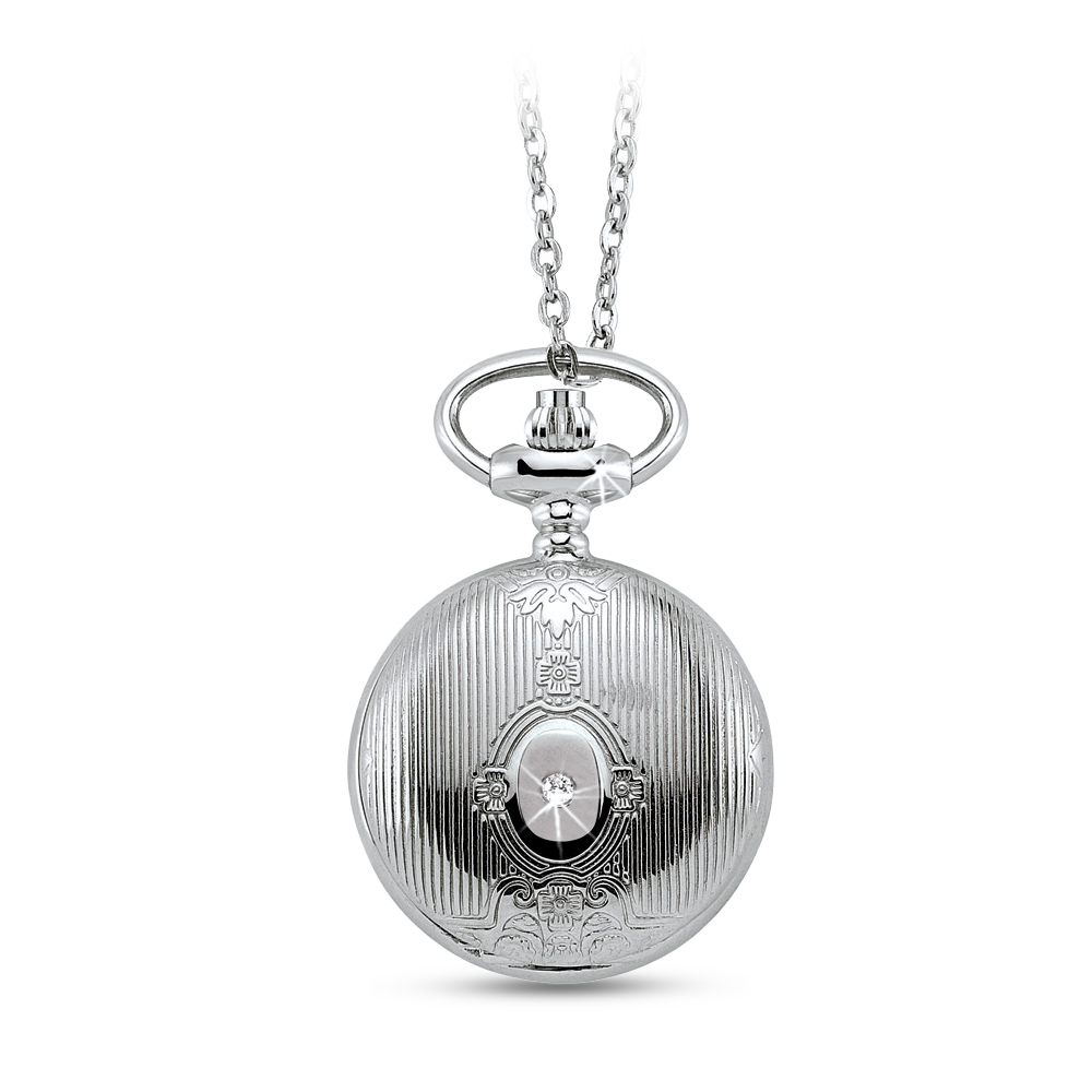 0,02 Karat Pırlantalı Saat Kolye
