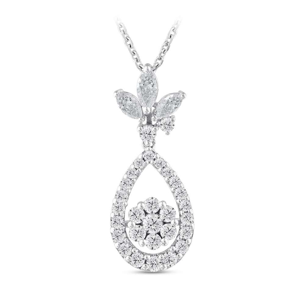 0,75 Karat Markiz Pırlanta Kolye