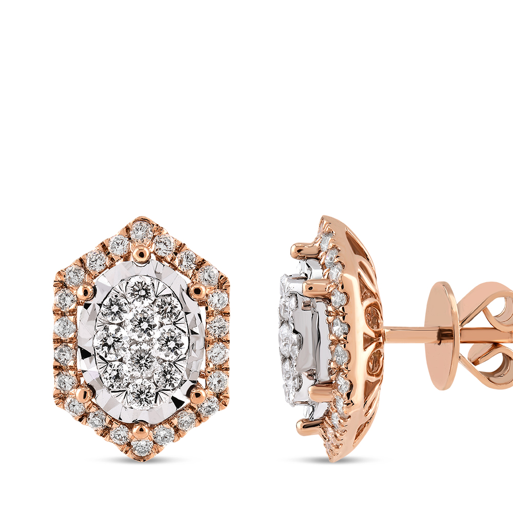 0,52 Karat Tasarım Pırlanta Küpe