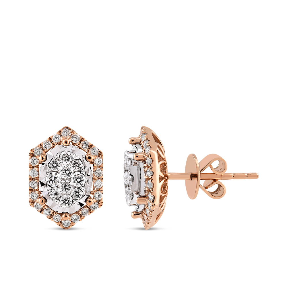 0,52 Karat Tasarım Pırlanta Küpe