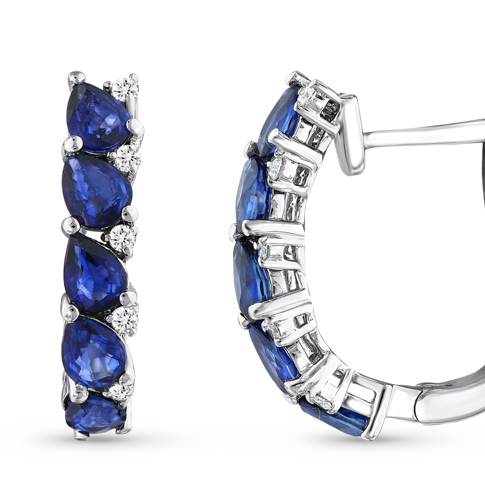 1,59 Karat Safir Pırlanta Küpe
