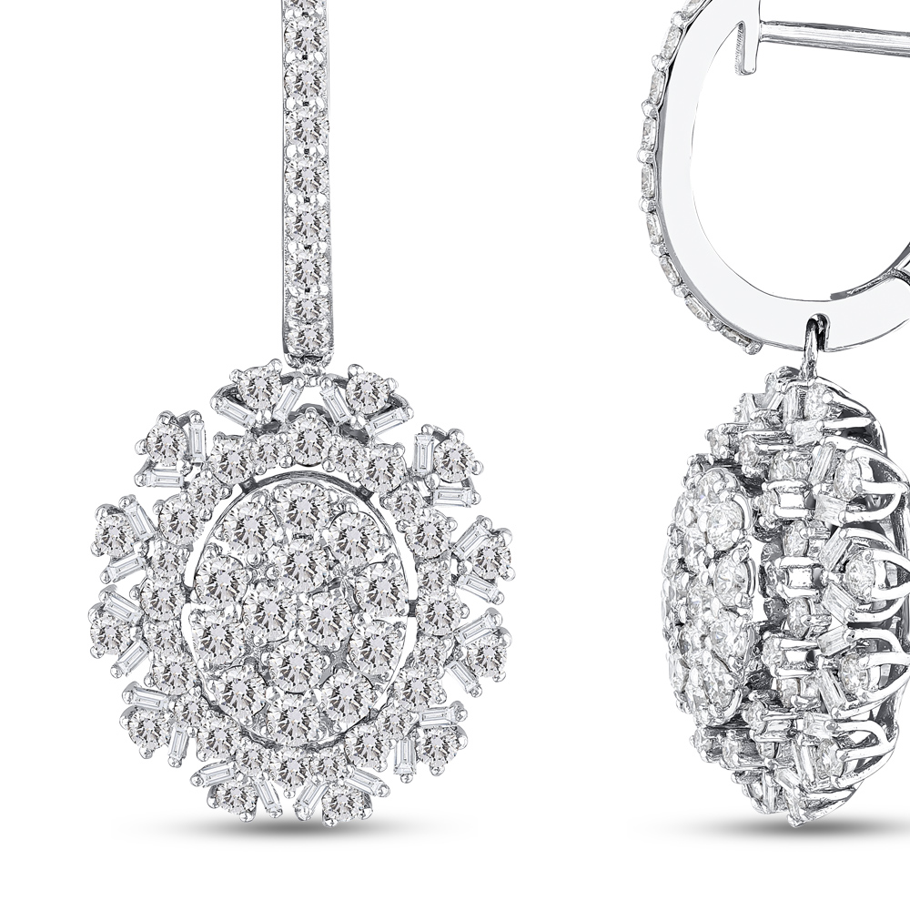 2,07 Karat Tasarım Pırlanta Küpe