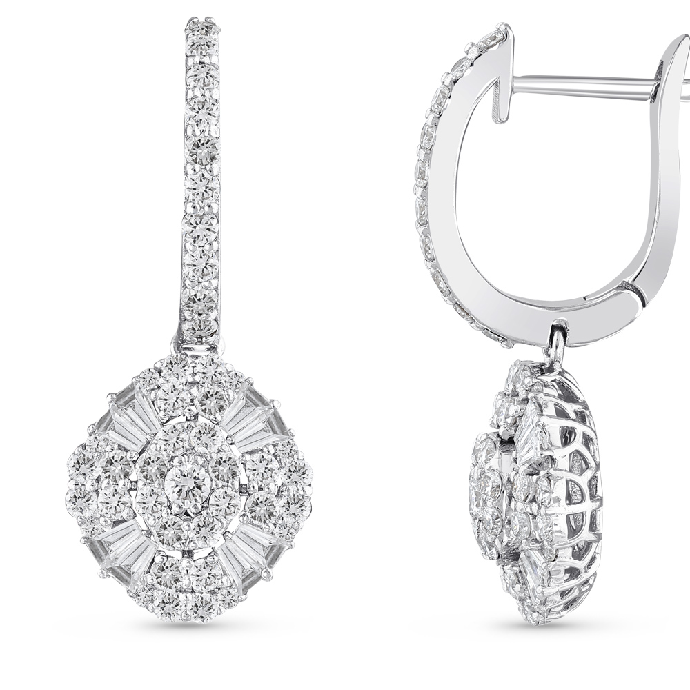 1,38 Karat Trapez Pırlanta Küpe