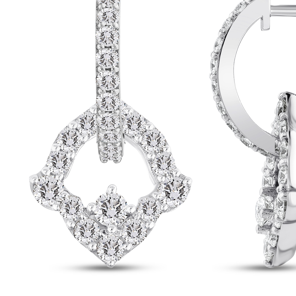 1,82 Karat Tulip Pırlanta Küpe