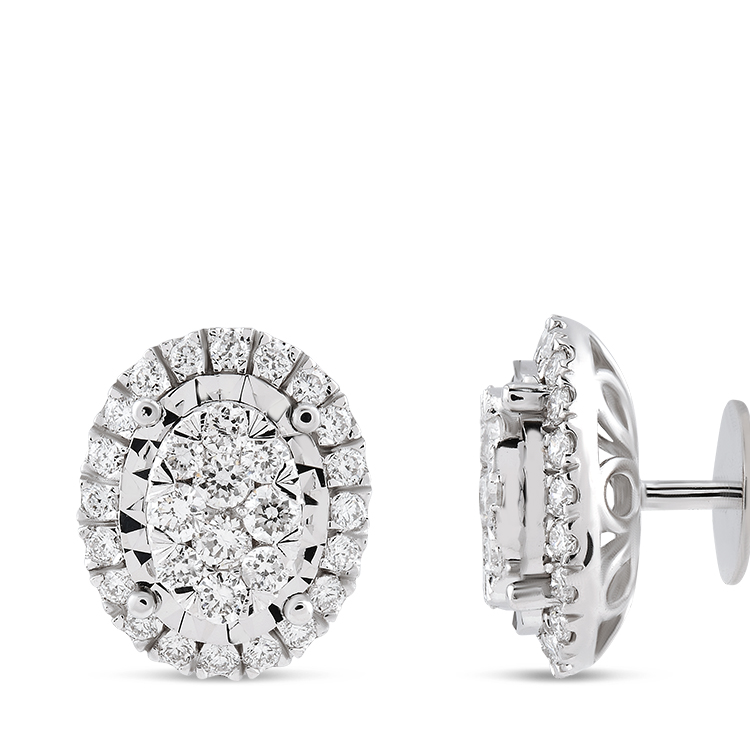 0,49 Karat Tasarım Pırlanta Küpe