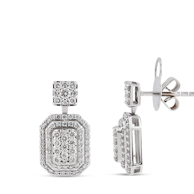 0,87 Karat Tasarım Pırlanta Küpe