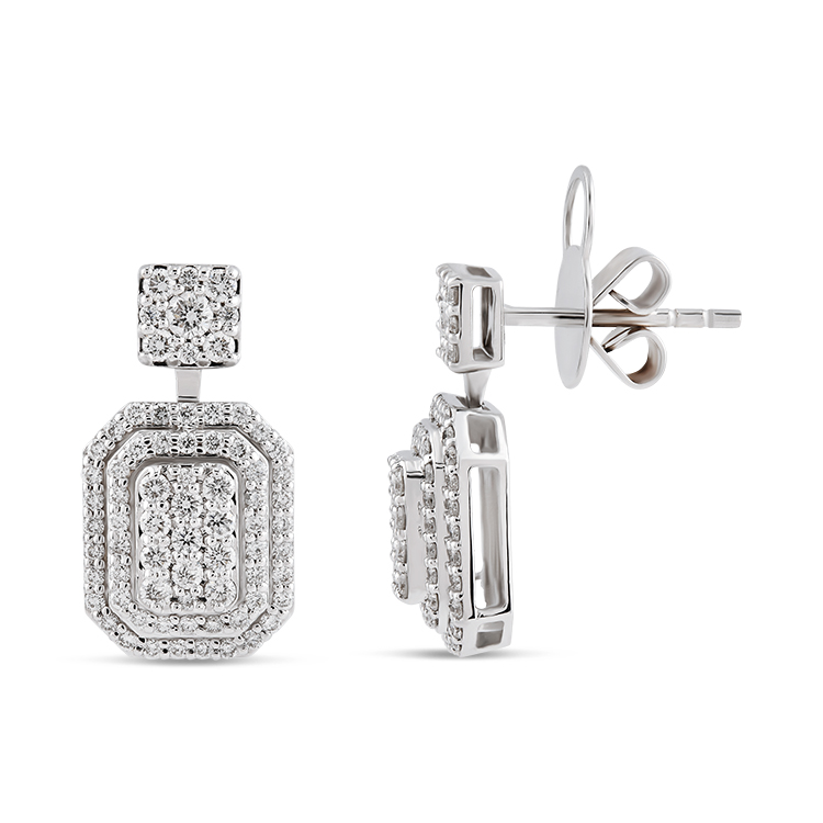 0,87 Karat Tasarım Pırlanta Küpe