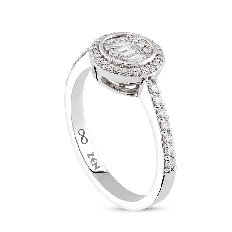 0,30 Karat Baget Pırlanta Yüzük