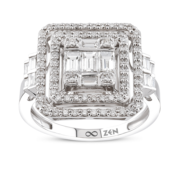 0,92 Karat Baget Pırlanta Yüzük