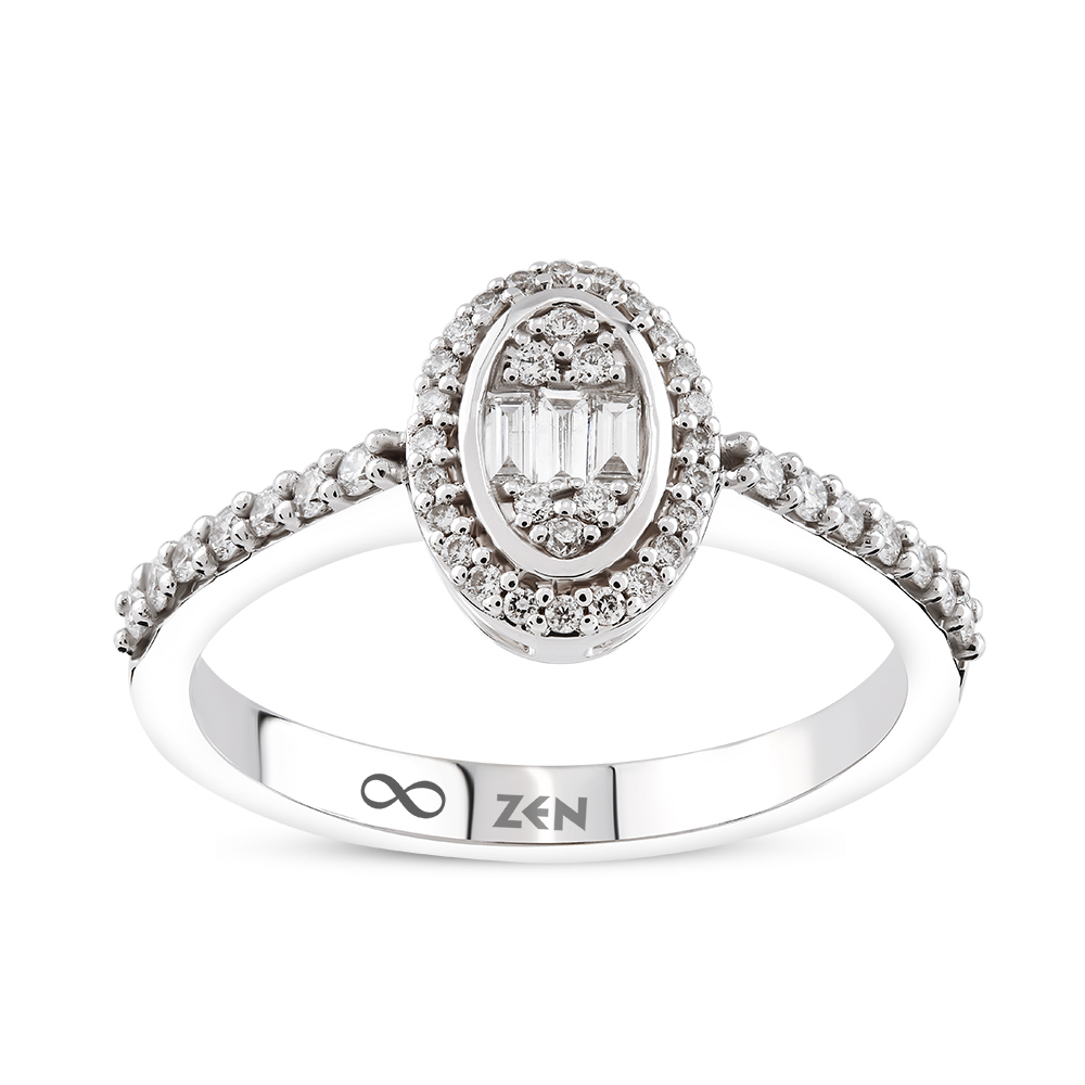 0,27 Karat Baget Pırlanta Yüzük