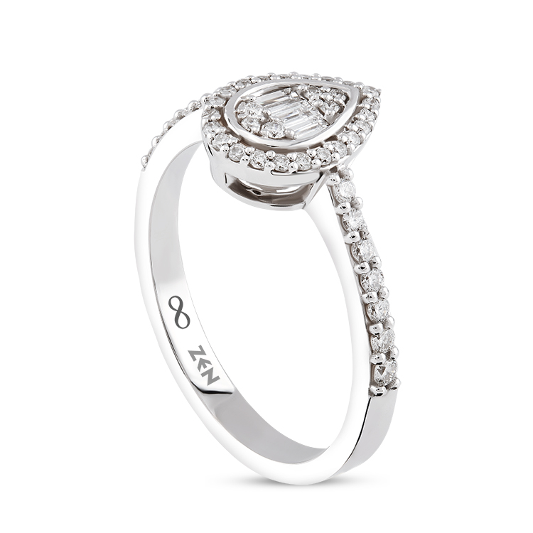 0,28 Karat Baget Pırlanta Yüzük