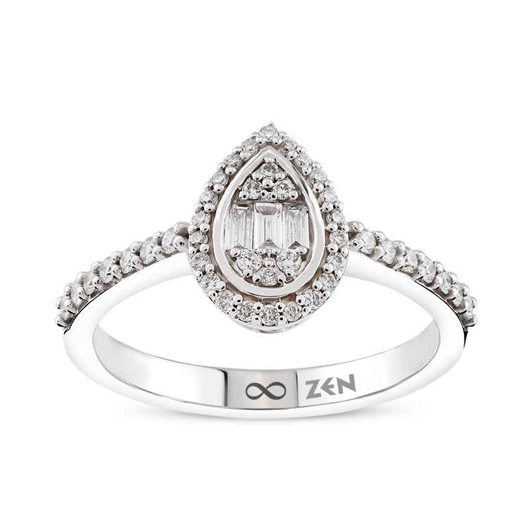 0,28 Karat Baget Pırlanta Yüzük