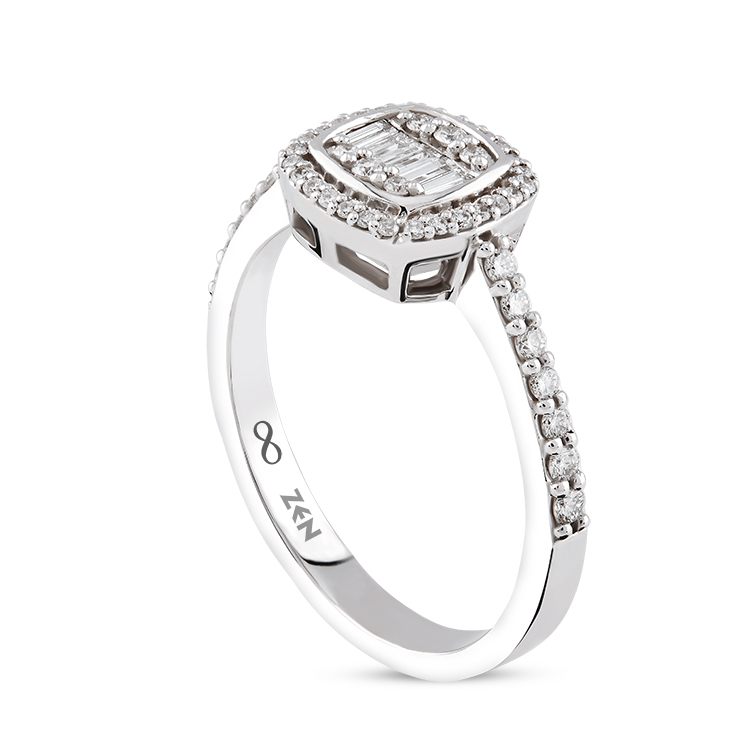 0,33 Karat Baget Pırlanta Yüzük