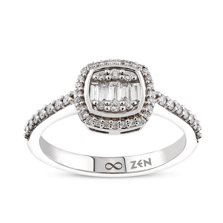 0,33 Karat Baget Pırlanta Yüzük