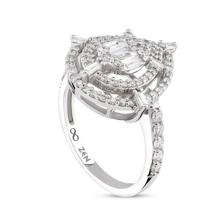 0,77 Karat Baget Pırlanta Yüzük