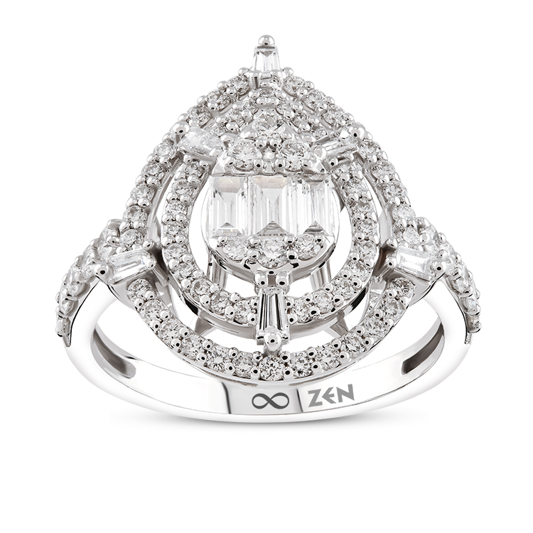 0,77 Karat Baget Pırlanta Yüzük