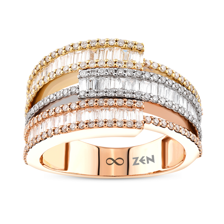 Zen 718 1,11 Karat Baget Pırlanta Yüzük - 3002067548 / ZEN Pırlanta
