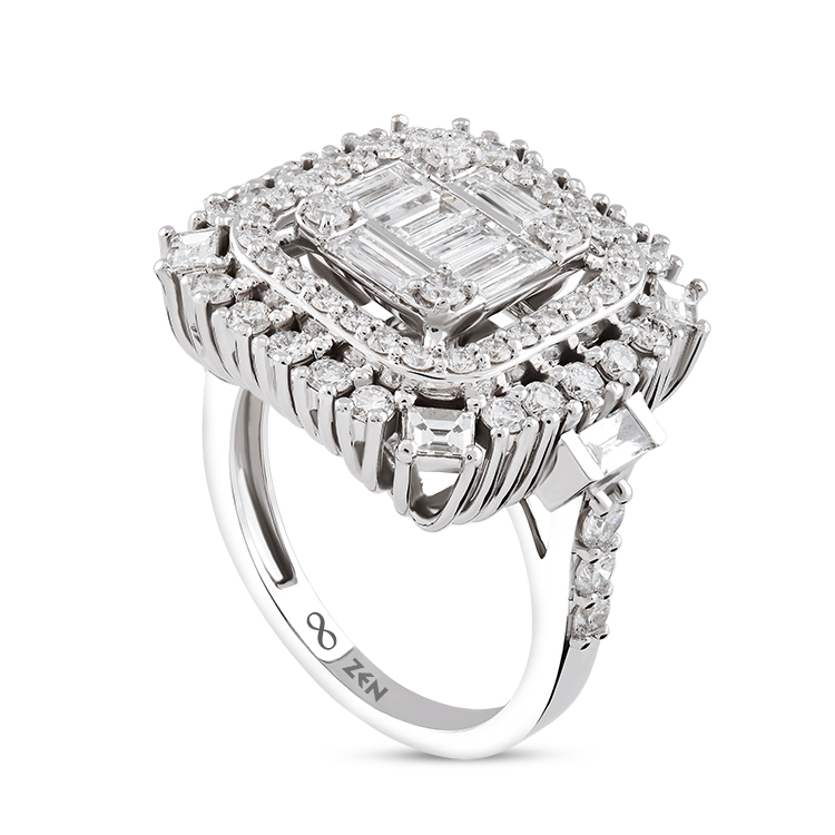 1,71 Karat Baget Pırlanta Yüzük