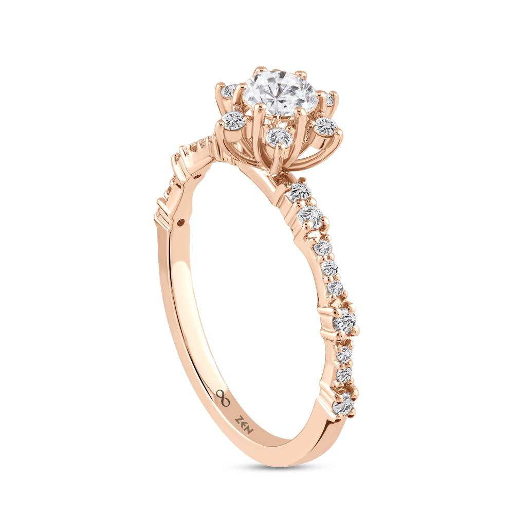 0,54 Karat Lotus Tektaş Pırlanta Yüzük