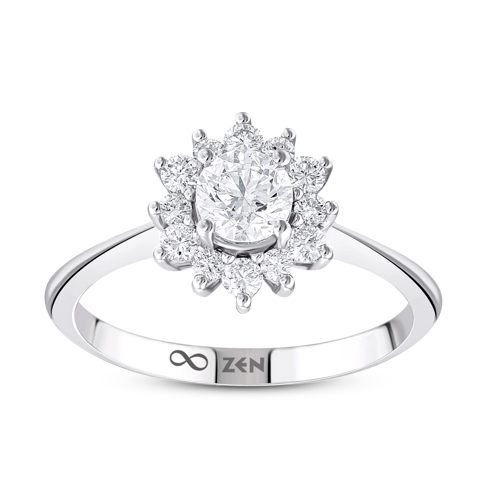 0,83 Karat Tasarım Tektaş Pırlanta Yüzük