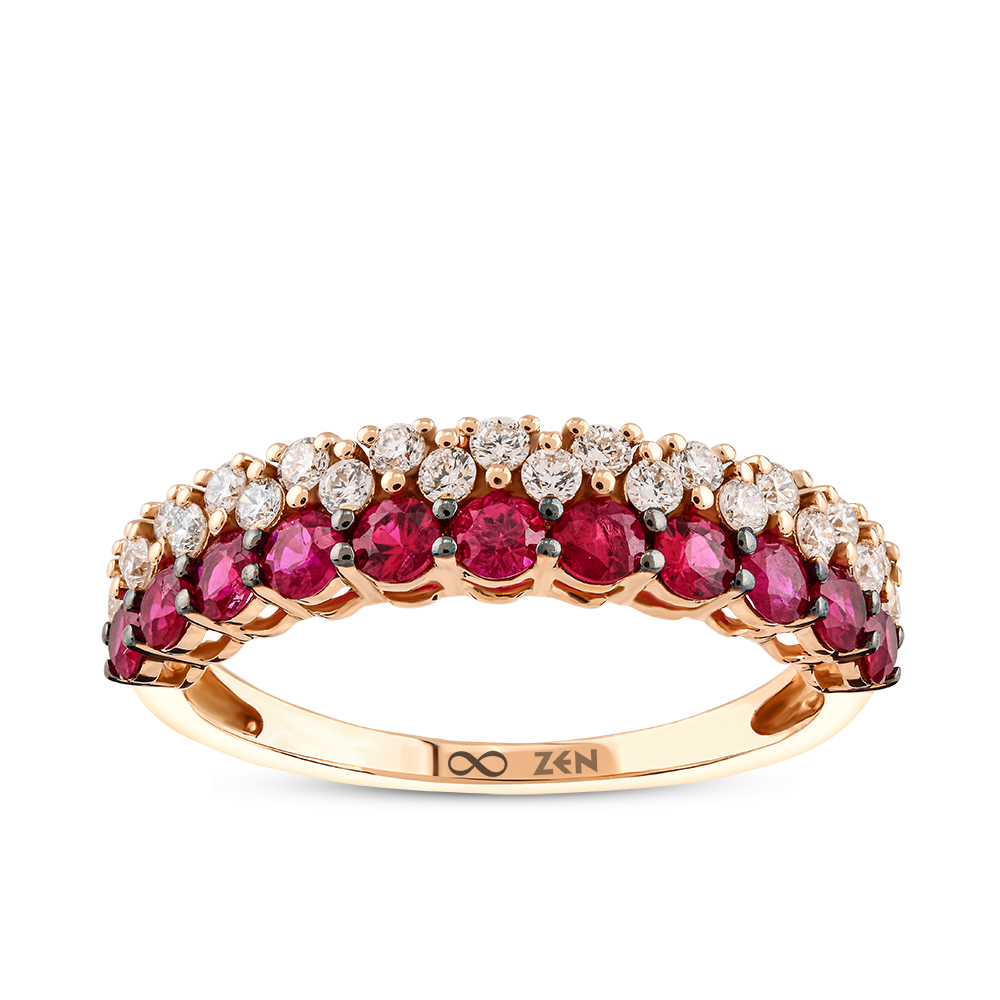 0,93 Karat Pırlanta Yakut Yüzük