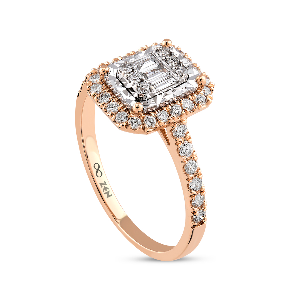 0,42 Karat Baget Pırlanta Yüzük