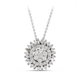 0,86 Karat Baget Pırlanta Kolye